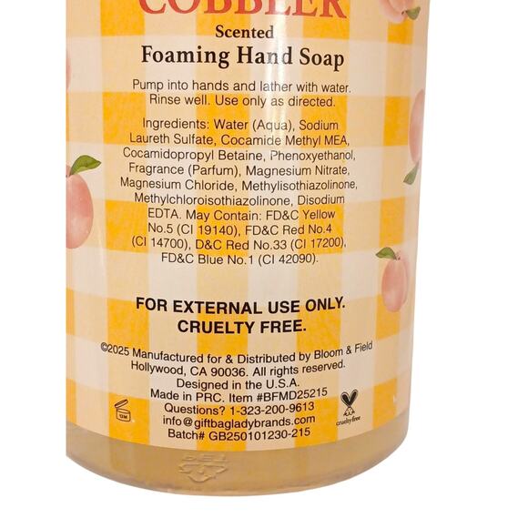 Bloom & Field Peach Cobbler Foaming Hand Soap 16.9oz Fruity Playful Discontinued - Picture 4 of 4